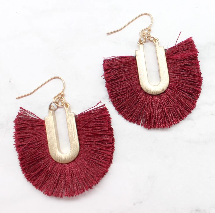 A photo of the Frilly Fringe Earrings product