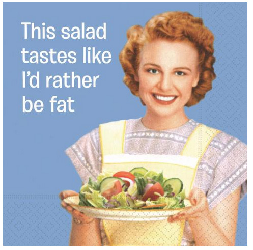 A photo of the I'd Rather Be Fat Napkins product