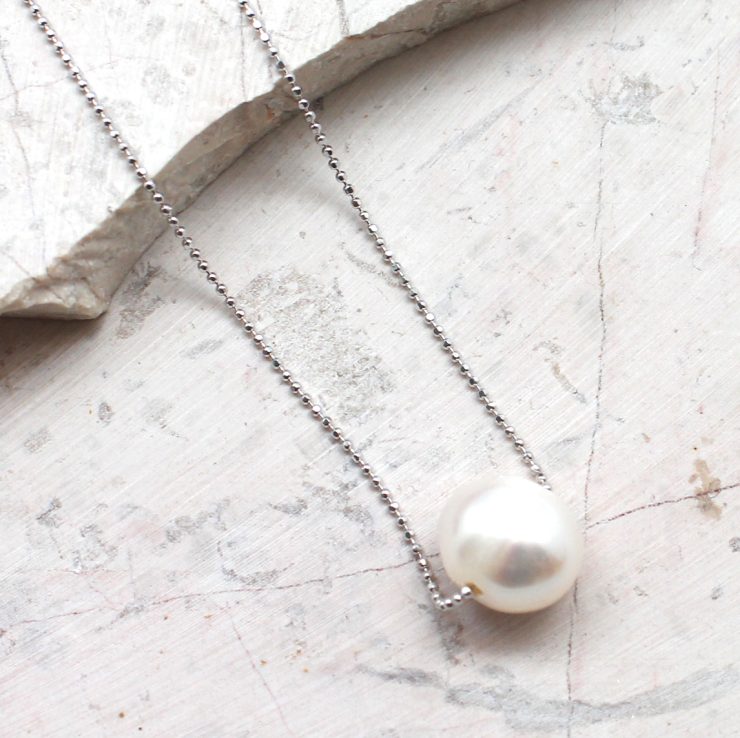 A photo of the Simple Pearl Necklace product