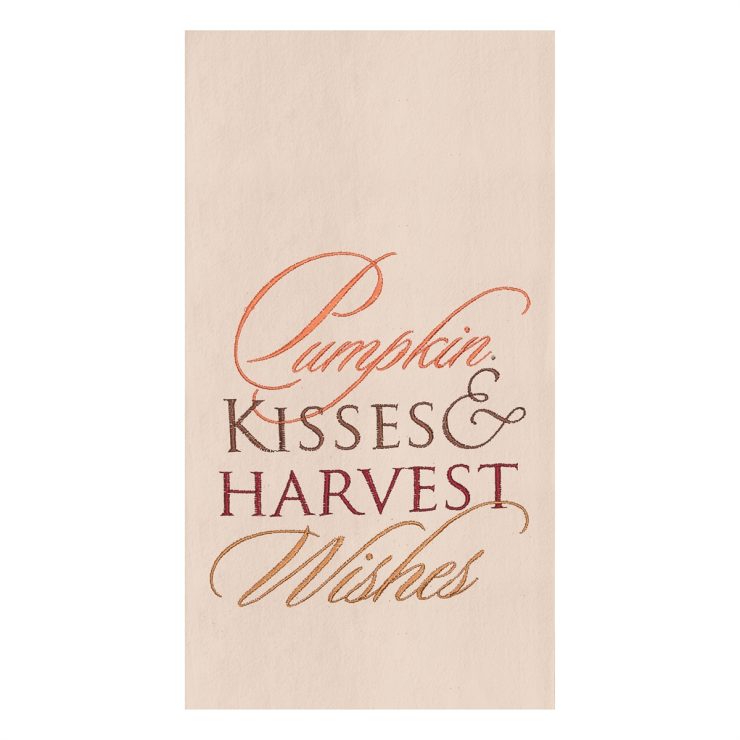 A photo of the Pumpkin Kisses & Harvest Wishes Towel product