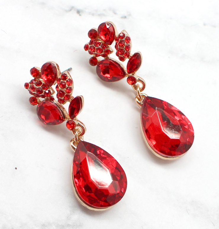 A photo of the Vision In Red Earrings product