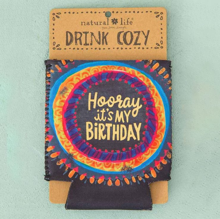 A photo of the Hooray It's My Birthday Drink Cozy product