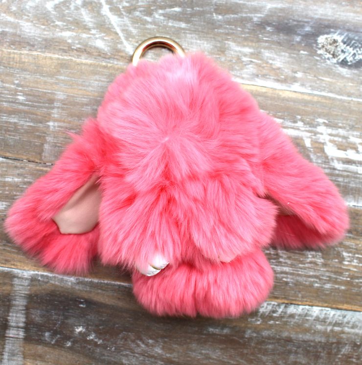 A photo of the Faux Fur Bunny Keychain product