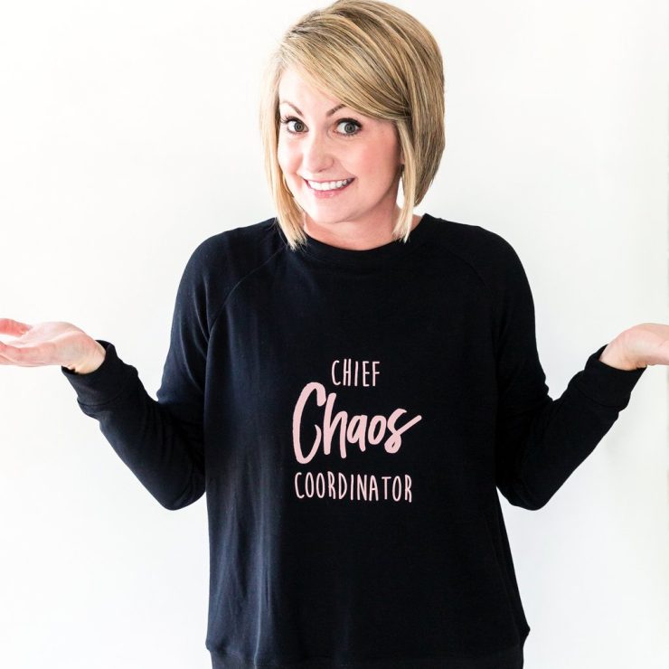 A photo of the Chief Chaos Coordinator Sweatshirt product