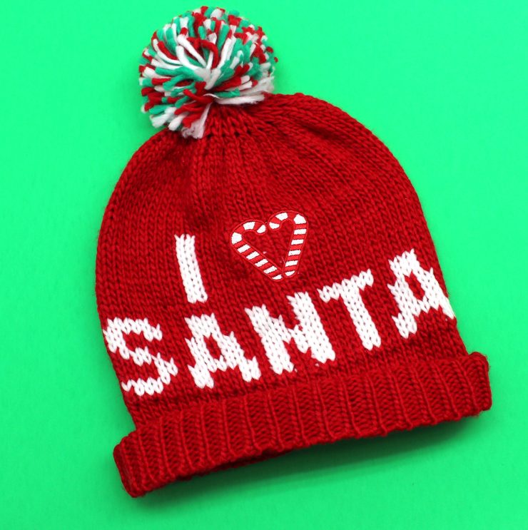 A photo of the I Love Santa Beanie product