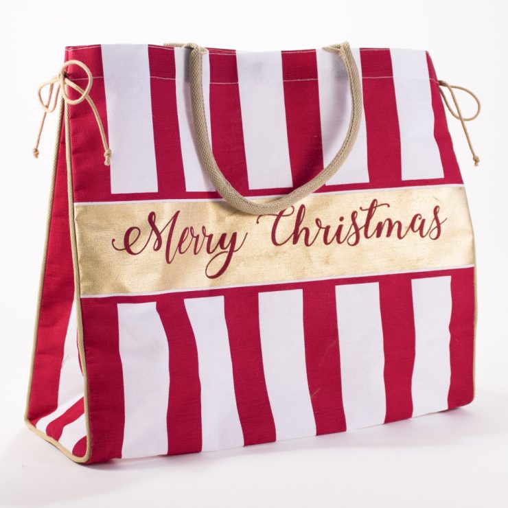 A photo of the Merry Christmas Stripe Shopper product