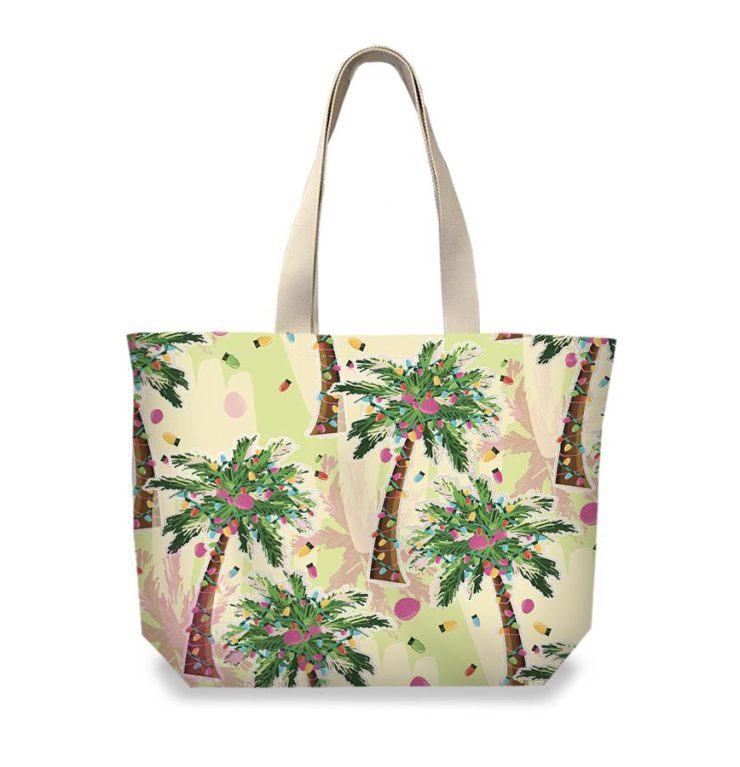 A photo of the Christmas Palm Trees Tote product