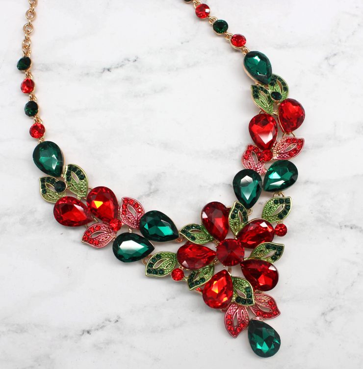 A photo of the Poinsettia Dreams Necklace & Earrings product