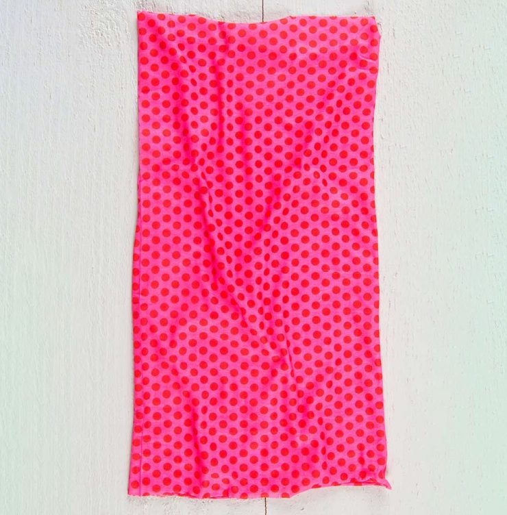 A photo of the Pink Polka Dot Boho Bandeau product