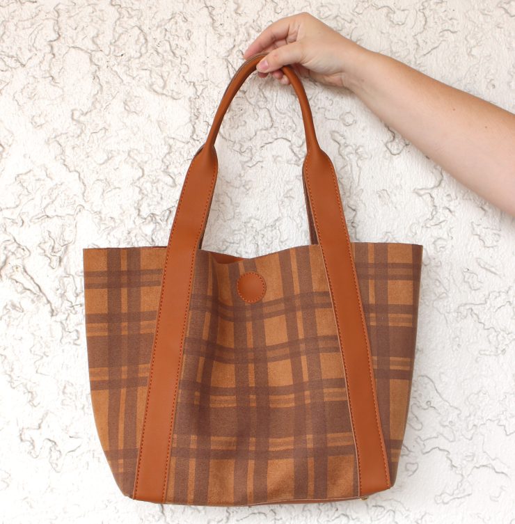 A photo of the Preppy Plaid Tote product