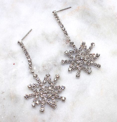 A photo of the Shivering Snowflake Earrings product