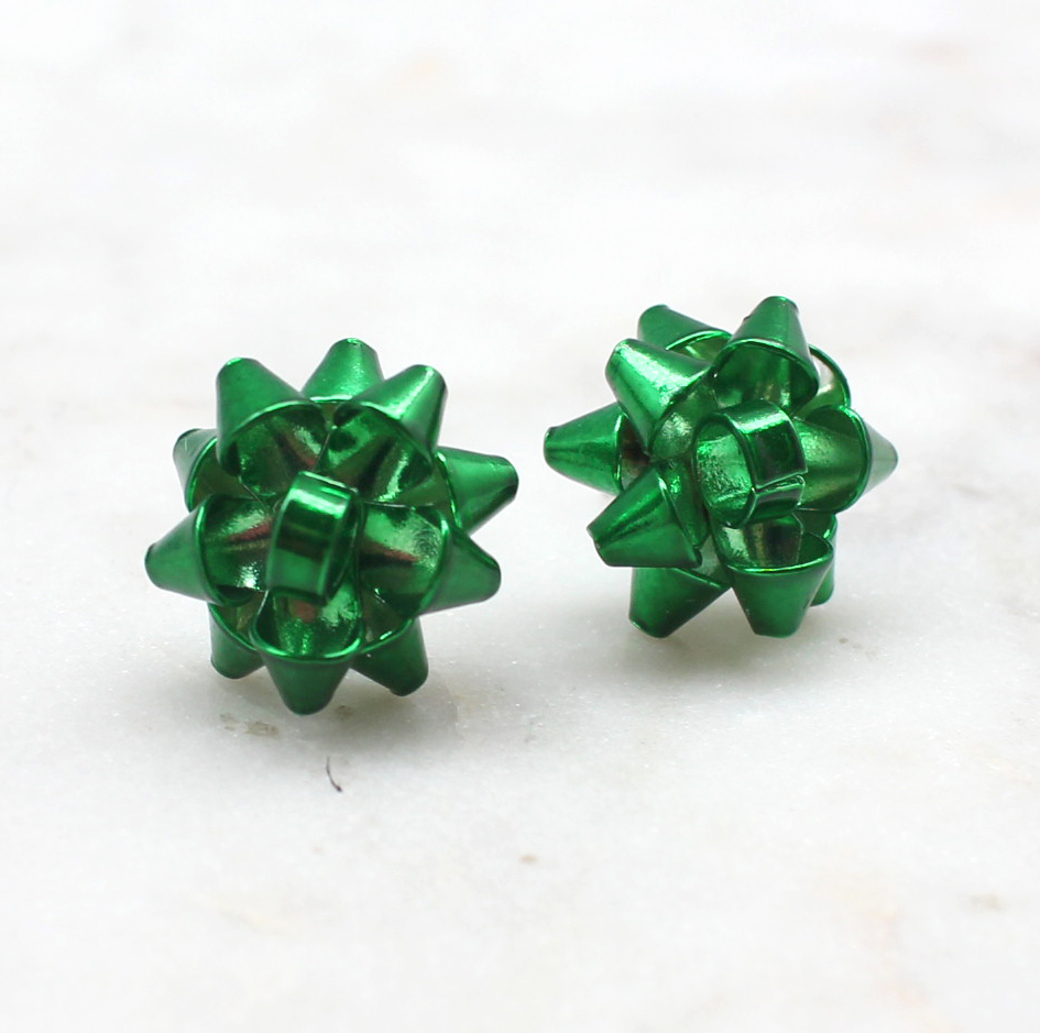 Set of Three Christmas Bow Stud Earrings  Approximately 5 Wide to 75  Wide  250043  Wholesale Fashion Jewelry