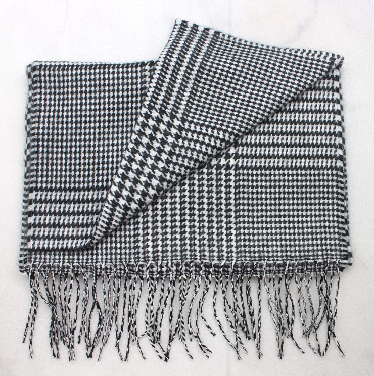 A photo of the Houndstooth Cashmere Feel Scarf product