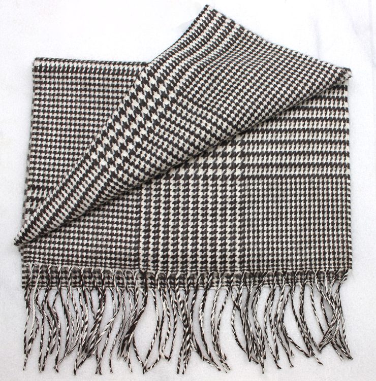 A photo of the Houndstooth Cashmere Feel Scarf product