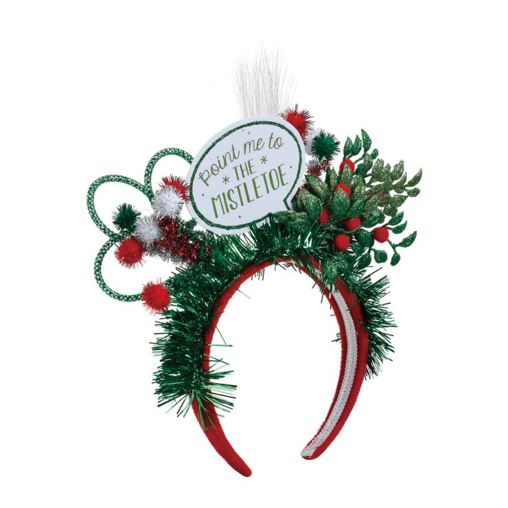 A photo of the Point Me To The Mistletoe Headband product