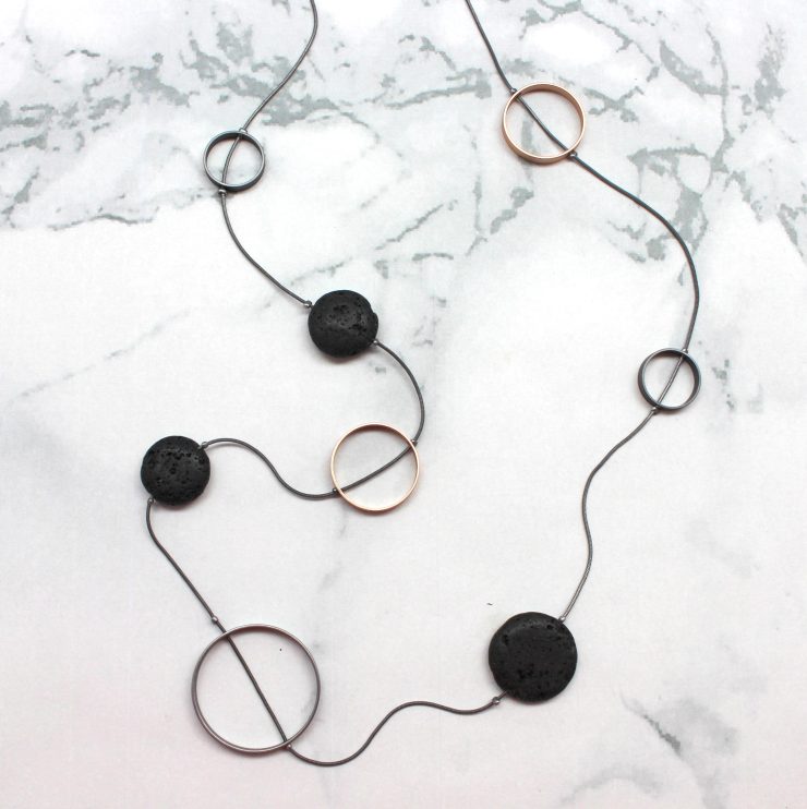 A photo of the Lava Stone Necklace product