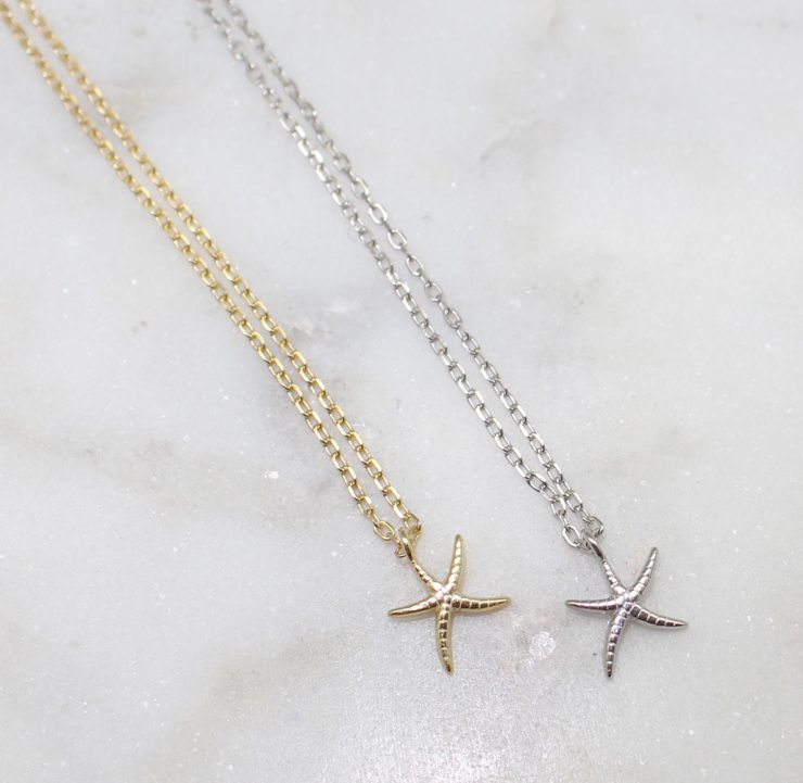 A photo of the Little Starfish Necklace product