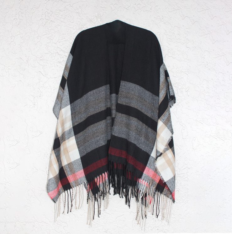 A photo of the Pristine Plaid Poncho product