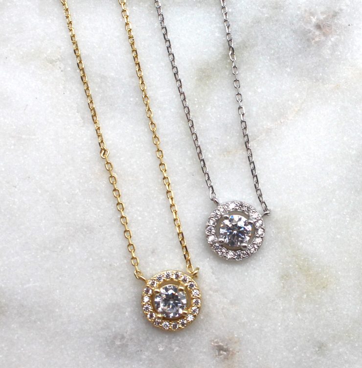 A photo of the Simple Rhinestone Necklace product