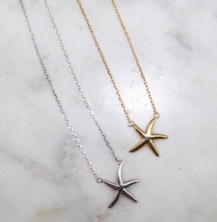 A photo of the Simple Starfish Necklace product