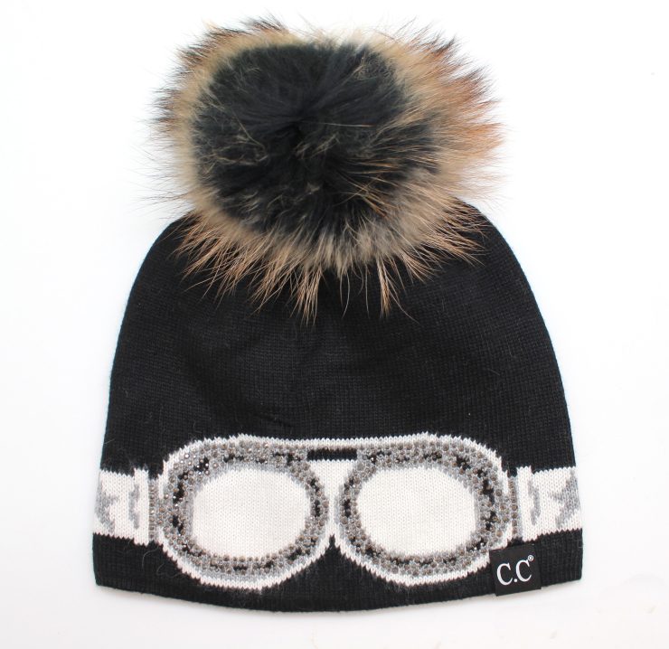 A photo of the Ski Goggle Pom Pom Beanie product