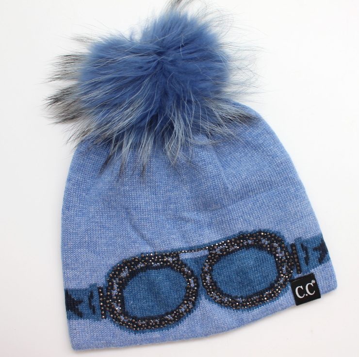 A photo of the Ski Goggle Pom Pom Beanie product