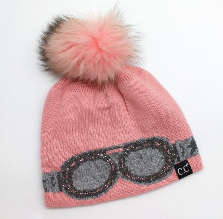 A photo of the Ski Goggle Pom Pom Beanie product