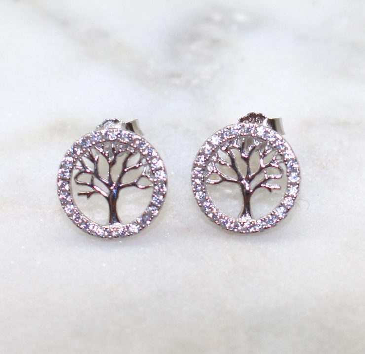 A photo of the Tree Of Life Rhinestone Studs product