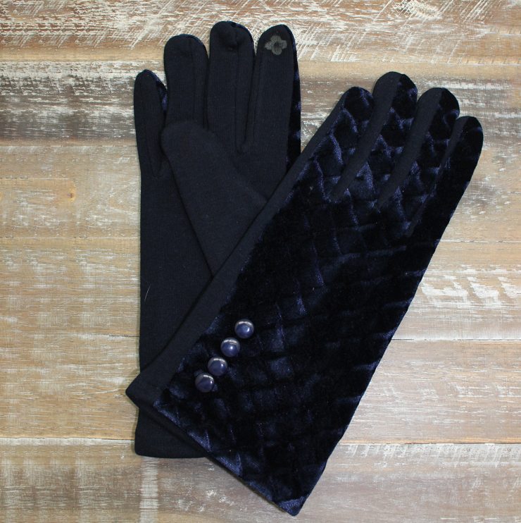 A photo of the Woven Velvet Gloves product