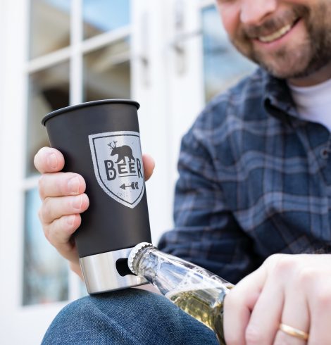 A photo of the Bottle Opener Beer Glass product