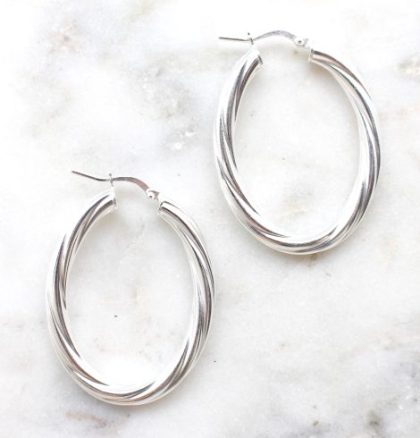 A photo of the Bologna Hoop Earrings product