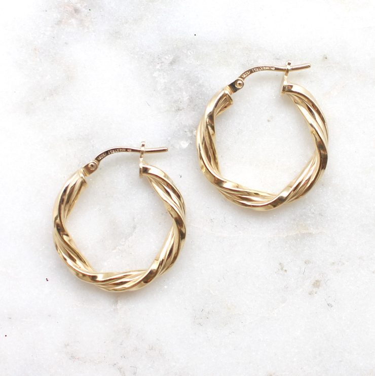 A photo of the Milan Hoop Earrings product