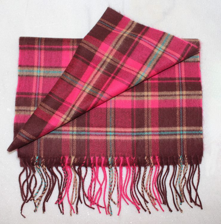A photo of the Pink Plaid Cashmere Feel Scarf product
