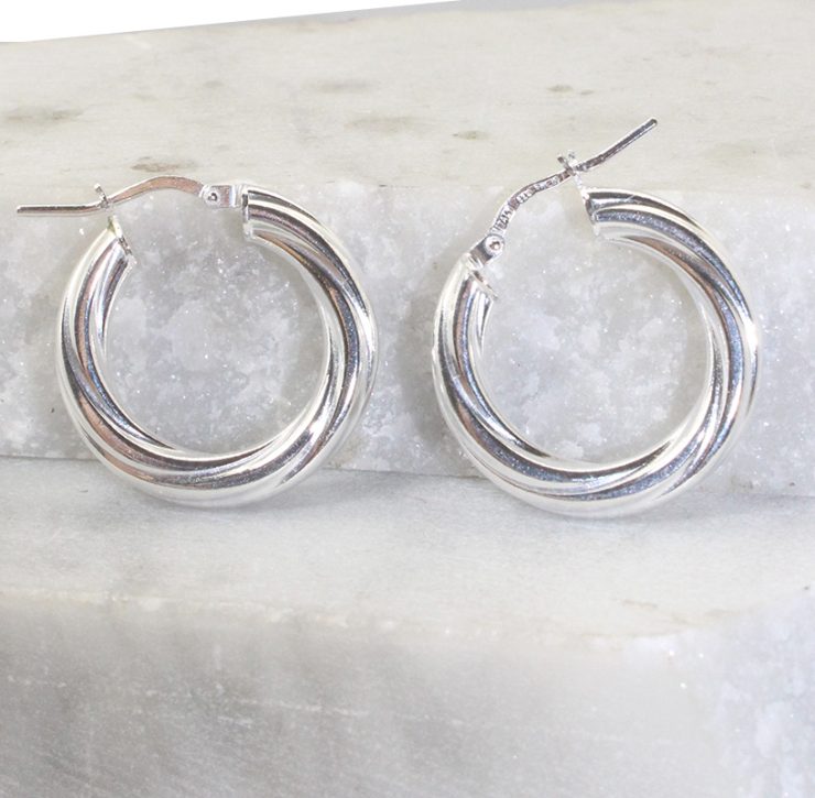 A photo of the Positano Hoop Earrings product