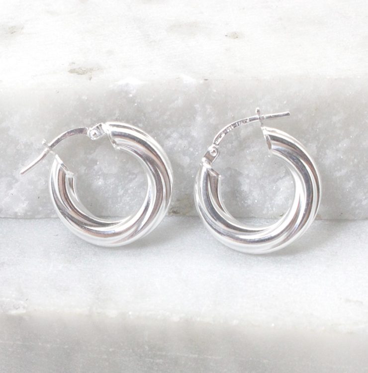 A photo of the Positano Hoop Earrings product