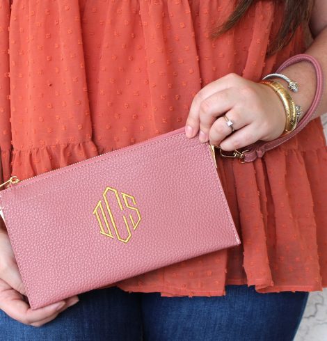 A photo of the Simply Classic Wristlet - Monogram Me! product