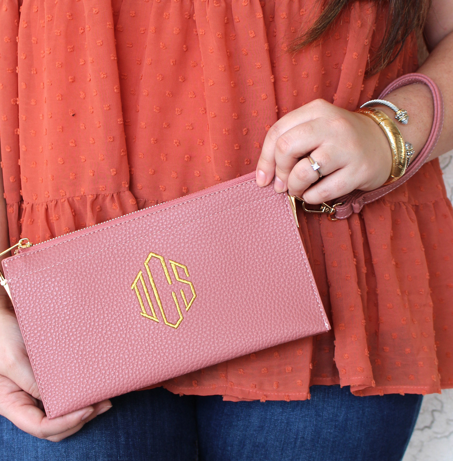 Monogram clutch bag