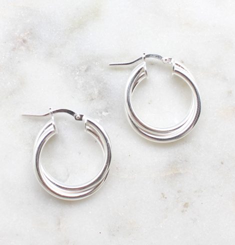 A photo of the Venice Hoop Earrings product