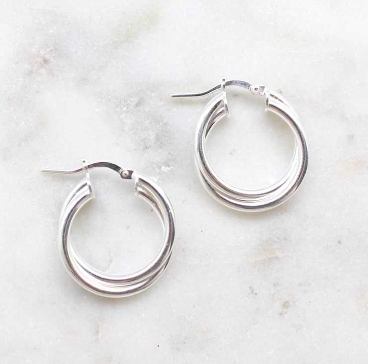 A photo of the Venice Hoop Earrings product