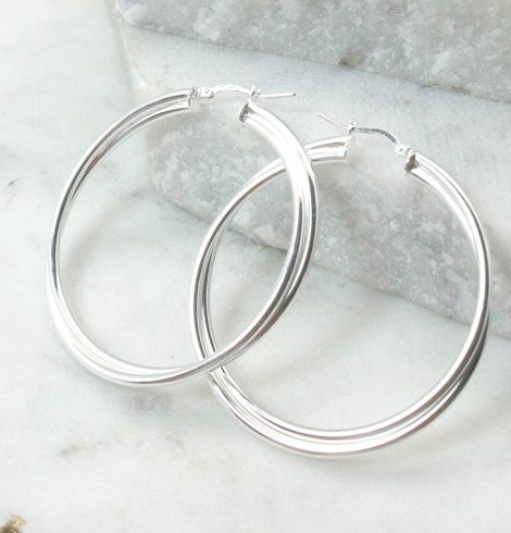 A photo of the Venice Hoop Earrings product