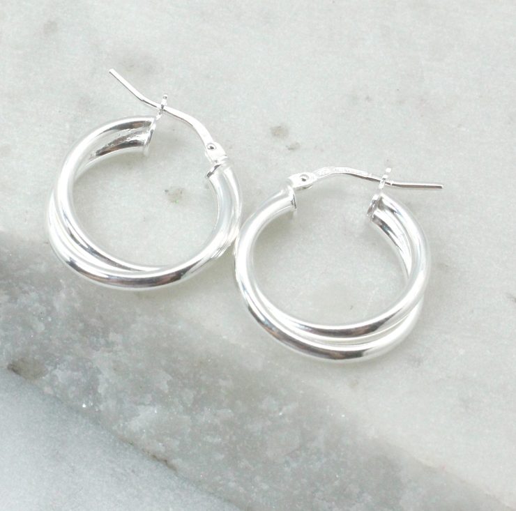 A photo of the Venice Hoop Earrings product