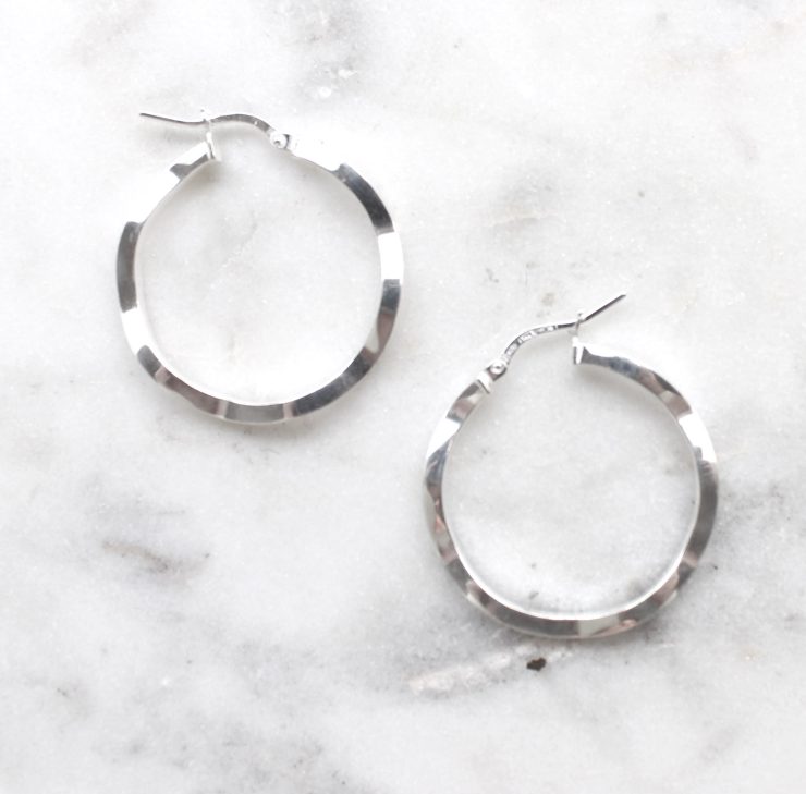 A photo of the Vicenza Hoop Earrings product