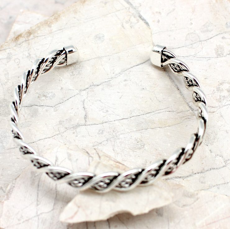A photo of the Braided Silver Cuff Bracelet product