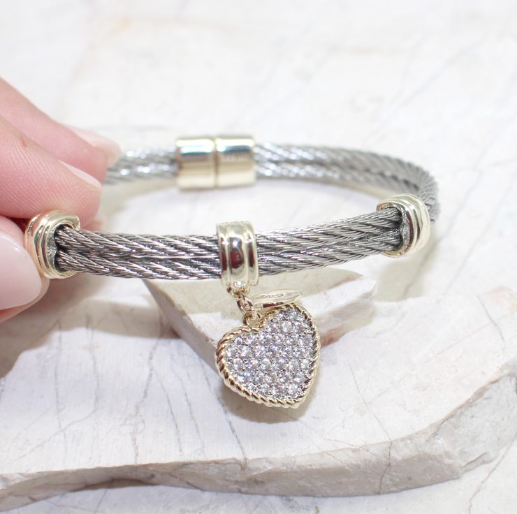 A photo of the Heart Magnetic Bangle product