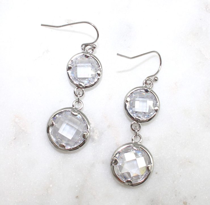 A photo of the Round Gemstone Earrings product