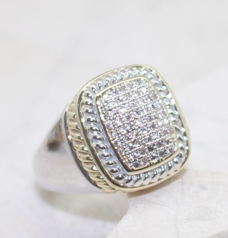 A photo of the Square Rhinestone Ring product