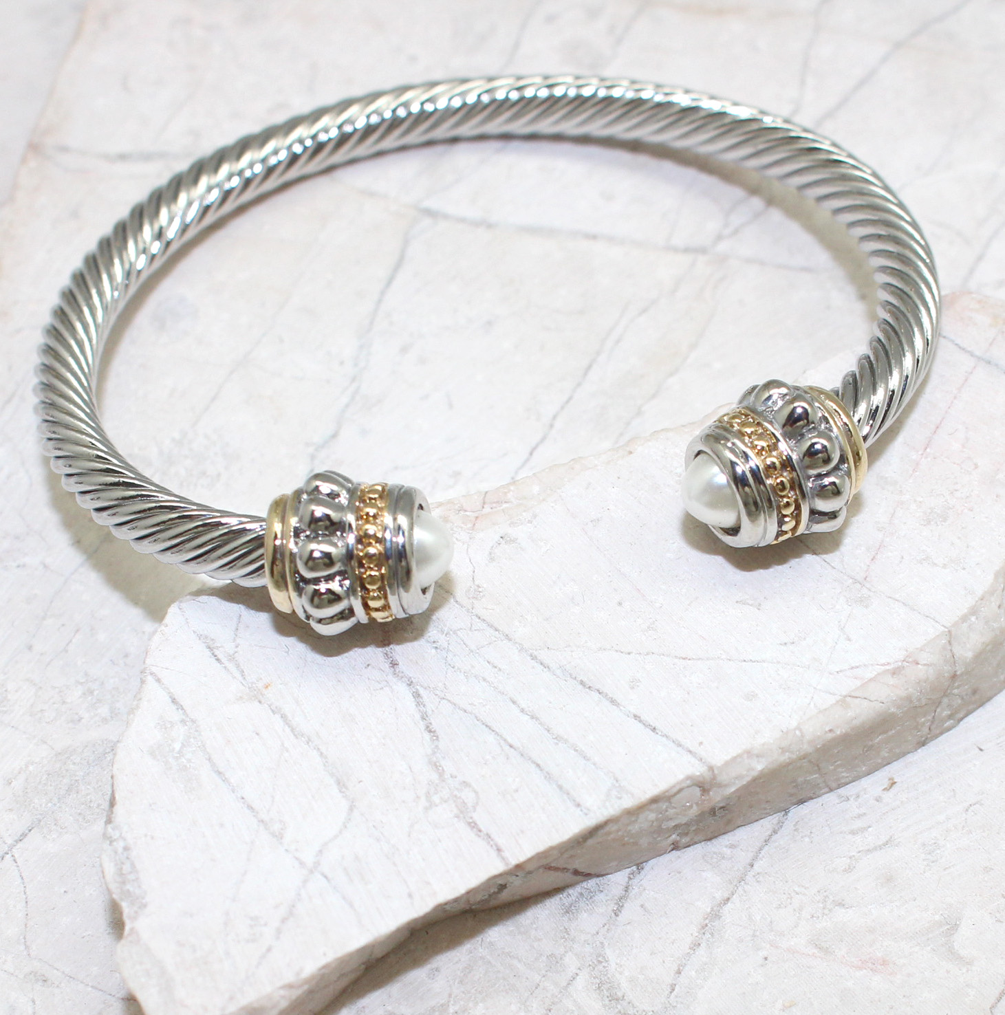 Twisted Pearl Cuff Best of Everything Online Shopping