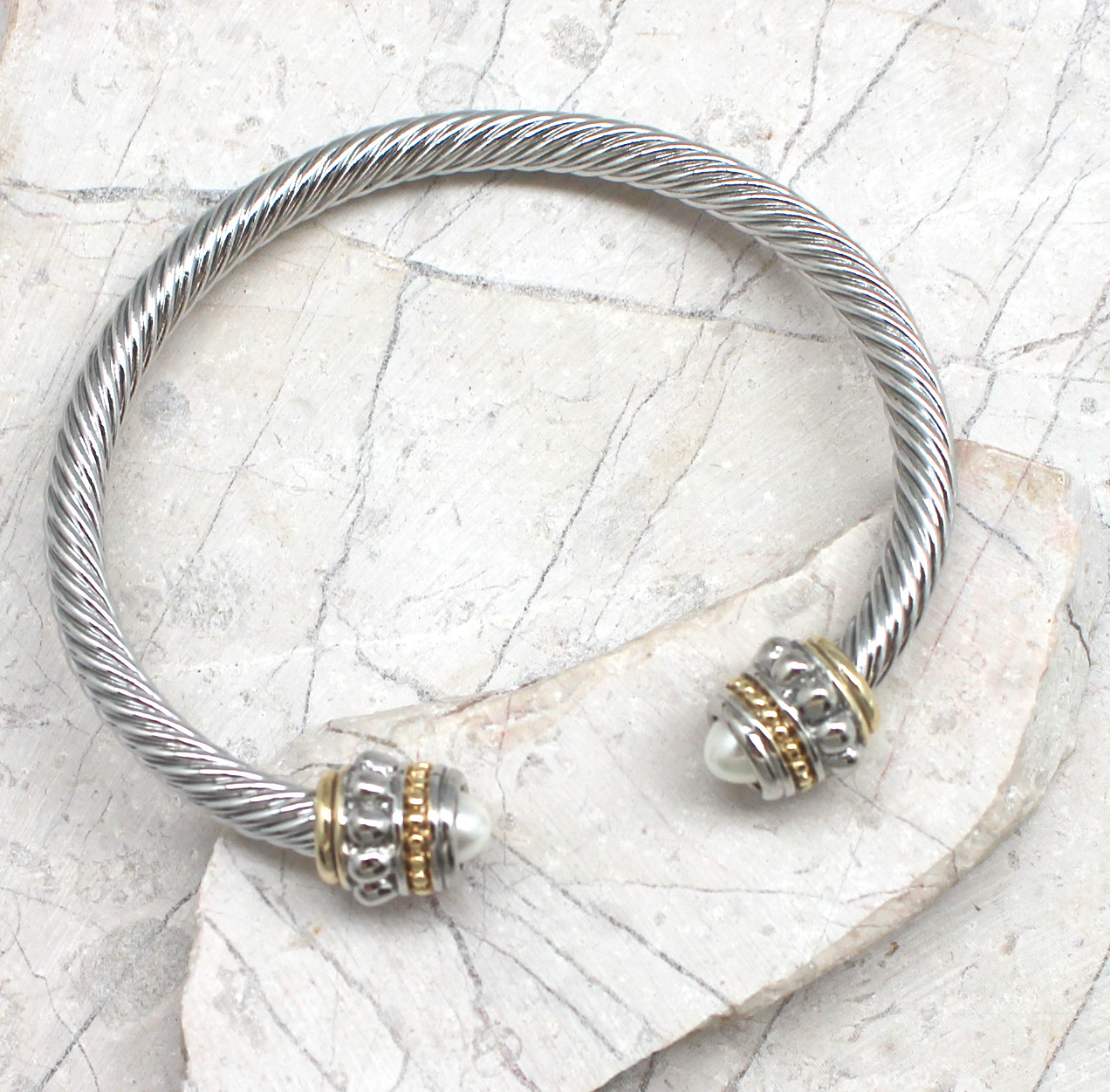 Twisted Pearl Cuff Best of Everything Online Shopping