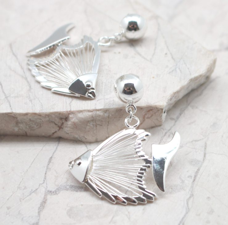 A photo of the Wire Fish Earrings product