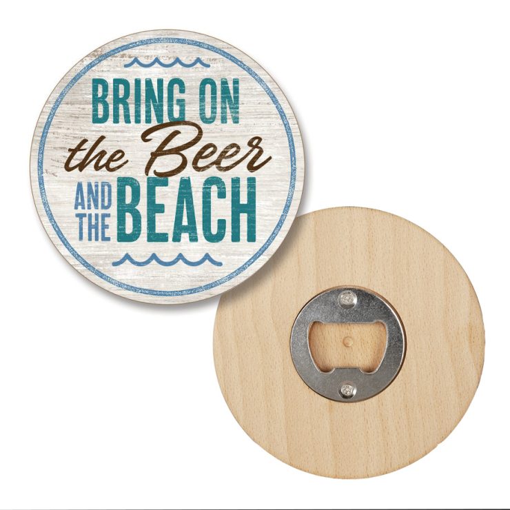 A photo of the Beer & Beach Pop-A-Top Coaster product